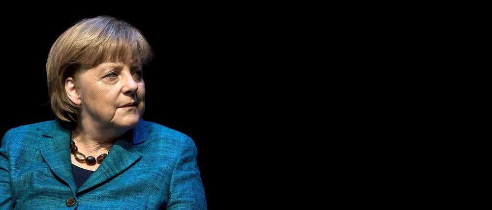 Angela Merkel bei der Gesprächsreihe „Frauen wählen!“ im Berliner Maxim Gorki Theater