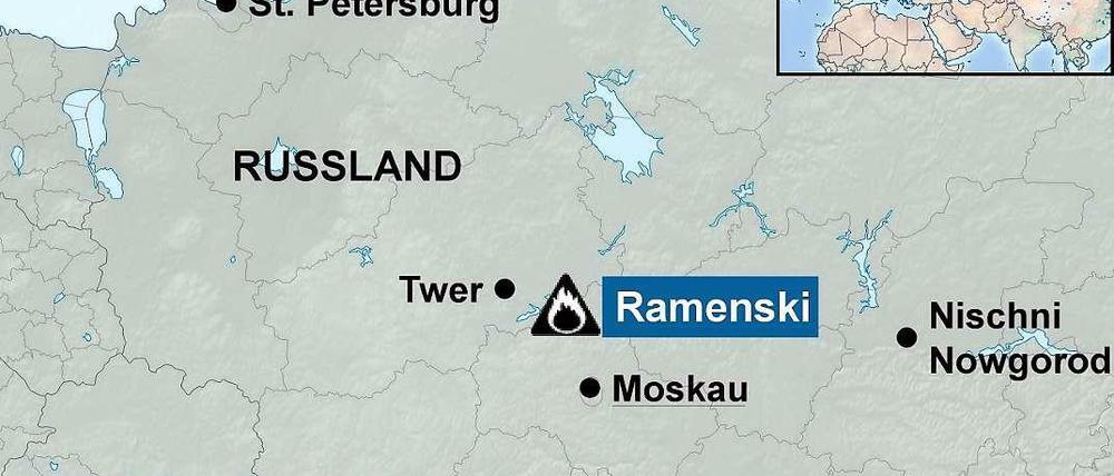 Nach ersten Informationen seien in dem Krankenhaus im Dorf Ramenski 38 Menschen gestorben, darunter zwei medizinische Angestellte.