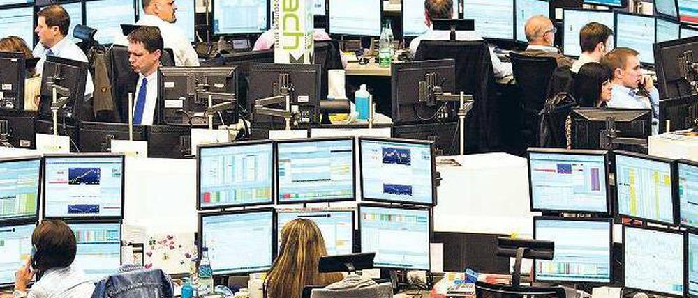 Handelsplatz Frankfurt. Der hohe Anteil ausländischer Investoren spricht für die Attraktivität deutscher Konzerne. Foto: dpa