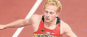 Flinkfuß. Martin Keller, hier bei der EM 2012 in Helsinki, wo er mit der deutschen Staffel Silber gewann.