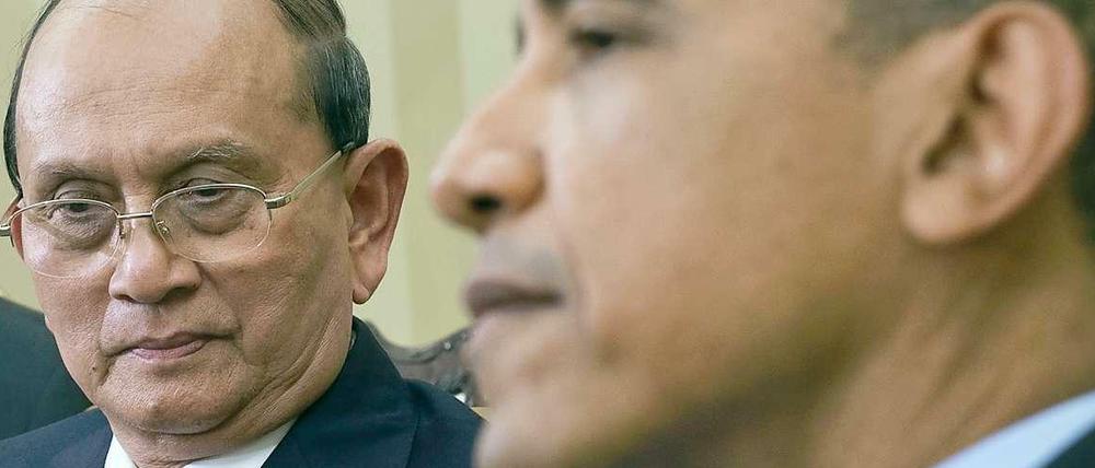 Historisches Zusammentreffen: Thein Sein und Barack Obama. 