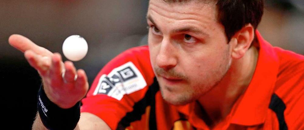Im Blick: Timo Boll fixiert den Ball. Ob er den Unterschied sehen wird?