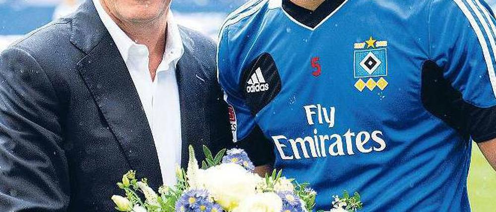 Abschiedsbild? Nach Bruma (re.) könnte auch Arnesen den HSV verlassen. Foto: dpa
