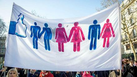 Gleiches Recht für alle. Demonstranten protestierten im Januar in Paris noch für die Legalisierung der Ehe für homosexuelle Paare. Jetzt folgt ein entsprechendes Gesetz. 