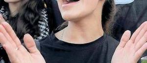 Demonstration in Beirut. Studenten protestieren gegen das Eingreifen der Hisbollah in die Kämpfe in Syrien. Foto: dpa