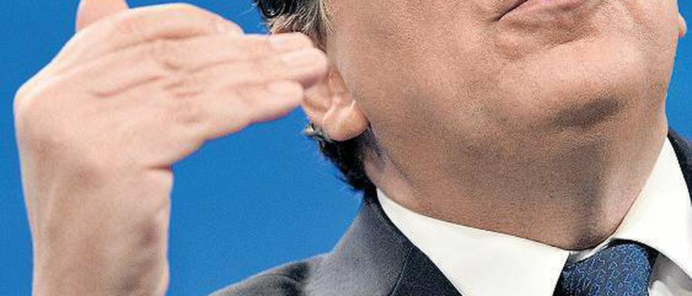 Der Antreiber. „Frankreichs Wettbewerbsfähigkeit bricht weg“, sagt Kommissionspräsident José Manuel Barroso. Seine Milde mit Paris könnte aber den Reformeifer bremsen. Foto: dpa