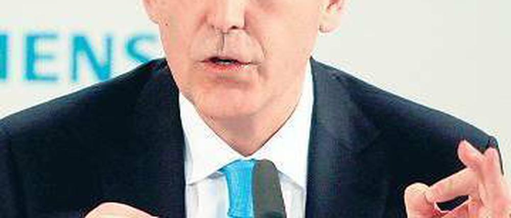 Punkt für Punkt. Der Markt soll es richten, sagt Siemens-Peter Löscher. Foto: Reuters