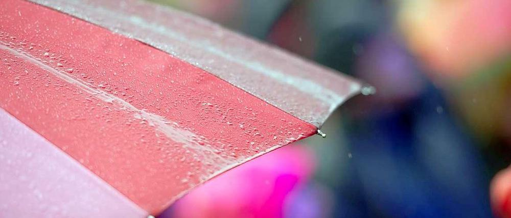 Zurzeit ein begehrtes Accessoire: der Regenschirm.