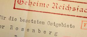 Die gefundenen Aufzeichnungen Rosenbergs stammen aus den Jahren 1934 bis 1944.