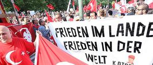 Demonstrationen in Berlin gegen Erdogan