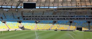 Welt aus Plastik: Blick ins umgebaute Maracana-Stadion.