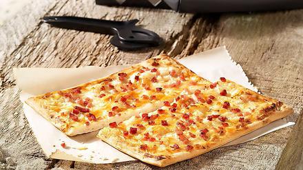 Sansibar Elsässer Flammkuchen von Air Berlin, seit Samstag an Bord für 7,90 Euro.