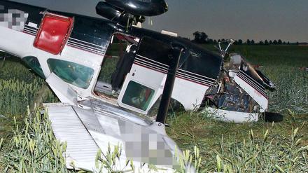 Diese Cessna ist am Freitagnachmittag in Bad Freienwalde notgelandet.