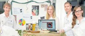 Prostpreis.Die vier Studenten freuen sich über den dritten Platz des Gründerwettbewerbs. 500 Euro gibt es für die Bierfreunde. 