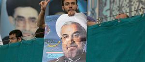 Rohani-Anhänger in Iran.