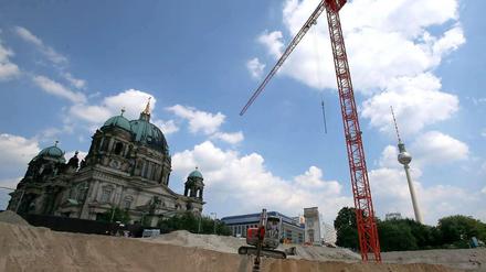 Schloss-Baustelle in Berlin.