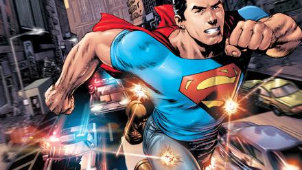 Versteckter Hinweis auf die Anfänge: Rags Morales' Coverbild für den Relaunch von "Action Comics".