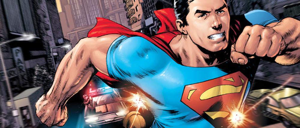 Versteckter Hinweis auf die Anfänge: Rags Morales' Coverbild für den Relaunch von "Action Comics".