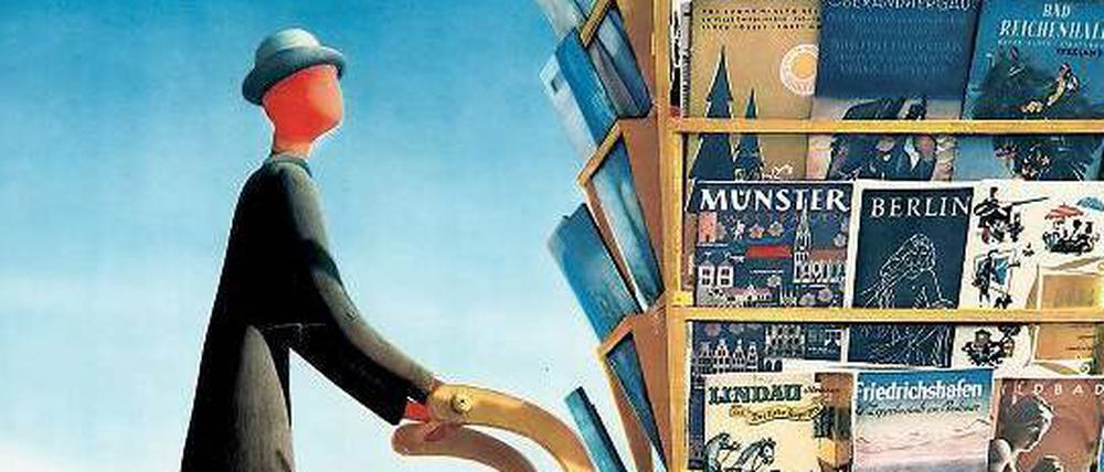 Ein Werbeplakat der Deutschen Bahn, um 1950.