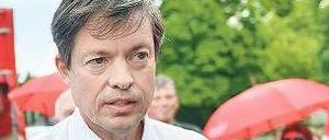 Entzauberter Investor. Nicolas Berggruen auf einer Karstadt-Demonstration.