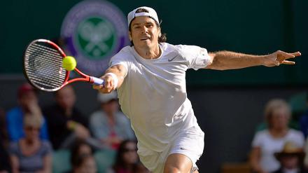 Umsonst gestreckt. Tommy Haas verabschiedete sich im Achtelfinale von Wimbledon. 