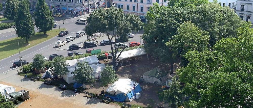Ihr Platz: Seit neun Monaten demonstrieren die Flüchtlinge inmitten von Kreuzberg.