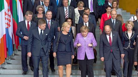 Staats- und Regierungschefs bei Gipfeltreffen