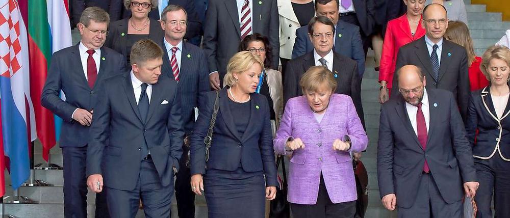 Staats- und Regierungschefs bei Gipfeltreffen