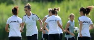 Die deutsche Nationalmannschaft beim Training für die EM.