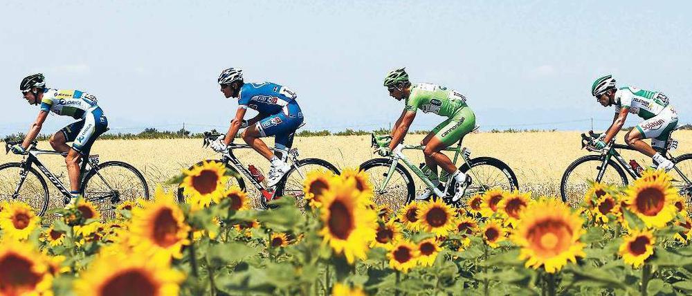 Trügerische Idylle. Bei der Tour de France sind manche Etappen aufgrund des Windes in diesem Jahr wieder richtig interessant.