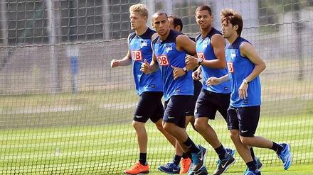 Gute Laune im Training: Hertha BSC bereitet sich auf die neue Saison vor. 