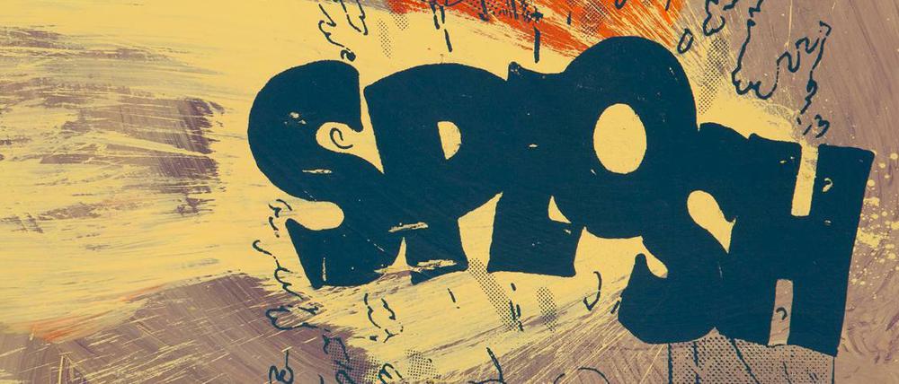 Schall und Raum. Das 2012 entstandene Gemälde "Actions: Splashhh Splosh" des US-Künstlers Christian Marclay.