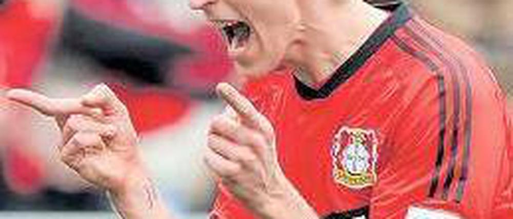 Lauter Torjäger. Stefan Kießling stürmt weitere vier Jahre für Leverkusen. Foto: dpa