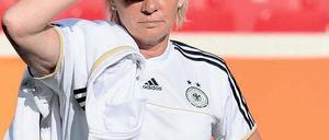 EM-Titel Nummer acht in Sichtweite. Fußball-Bundestrainerin Silvia Neid. Foto: dpa