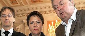 Da arbeiteten sie noch zusammen. Gabriele Thöne und Bernhard Blaszkiewitz (rechts) bei der Pressekonferenz zur Todesursache von Eisbär Knut.