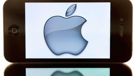 I-Phone-Display mit Apple-Logo