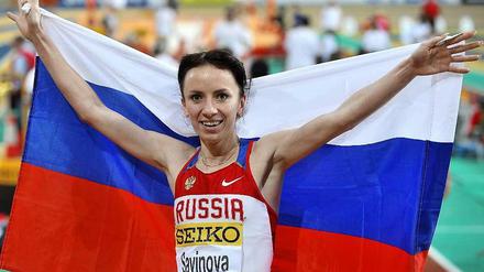 800-Meter-Läuferin Marija Sawinowa ist nach Gold bei WM und Olympia auch bei der WM in Moskau in der Favoritenrolle.