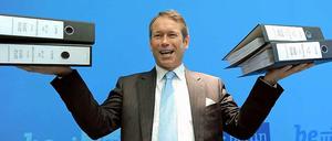 Schon als er den Haushalt für die kommenden Jahre präsentierte, hatte Finanzsenator Nußbaum gut lachen. Jetzt könnte sich seine Laune noch weiter heben.