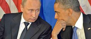 Schau mir in die Augen. So innig vereint wird man wohl Russlands Präsidenten Putin und Barack Obama so schnell nicht mehr sehen. 