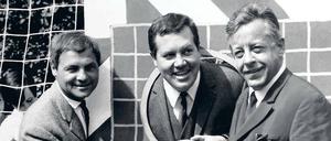 Harry Valérien,Wim Thoelke,Rainer Günzler im "Sportstudio".