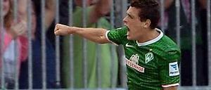 Bremer Jubel an der Hamburger Straße: Zlatko Junuzovic schoss Werder zum Sieg.