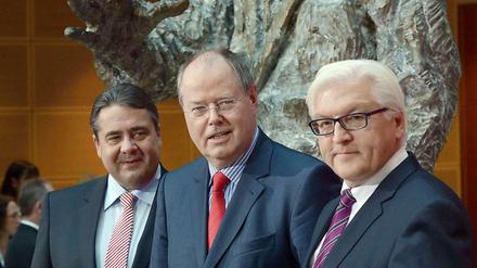 Sigmar Gabriel, Peer Steinbrück, Frank-Walter Steinmeier.