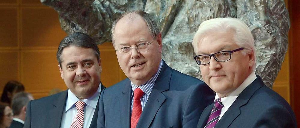Sigmar Gabriel, Peer Steinbrück, Frank-Walter Steinmeier.