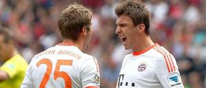 Thomas Müller und Mario Mandzukic jubeln zusammen.