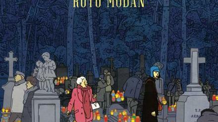 Lebendiger Friedhof: Die beiden Hauptfiguren von "Das Erbe" auf dem Buchcover.