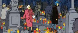 Lebendiger Friedhof: Die beiden Hauptfiguren von "Das Erbe" auf dem Buchcover.