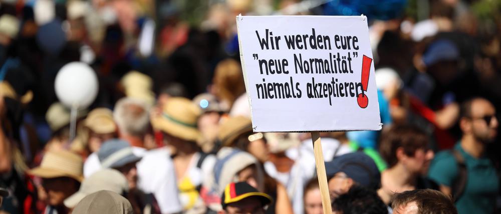 Auf einer Demo gegen die Corona-Politik am 1. August versammelten sich mehrere Tausend Querdenker.