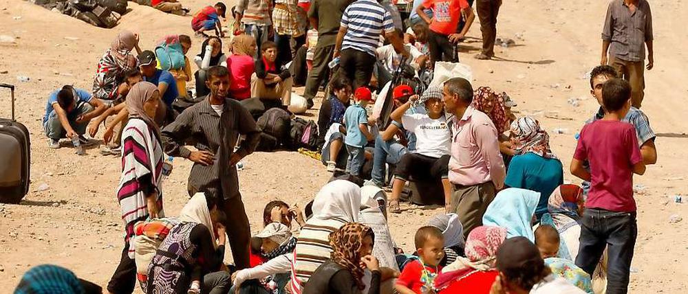 Syrische Flüchtlinge in einem Auffanglager im Irak.