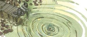 Tiefe durch Farben und Formen: Eine Seite aus dem besprochenen Buch.