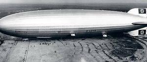 Die fliegende Zigarre. Das Luftschiff „Hindenburg“ 1936 in Lakehurst, New Jersey, wo es im folgenden Jahr explodierte. 